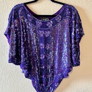 Joseph Le Bon purple vintage butterfly top.